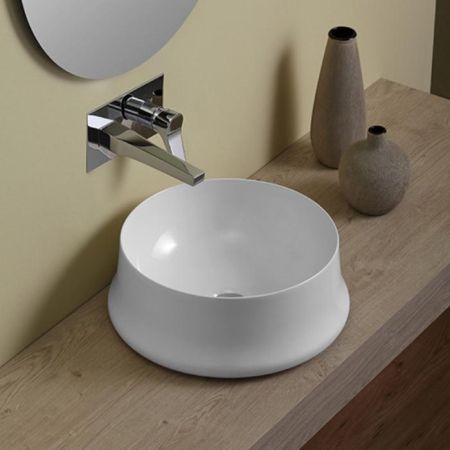 SIMAS Sharp раковина  накладная, диаметр 42см, без отв. под смеситель