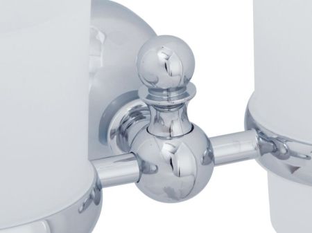 Стакан для зубных щеток Veragio Gialetta VR.GIL-6442.CR двойной Хром, артикул VR.GIL-6442.CR