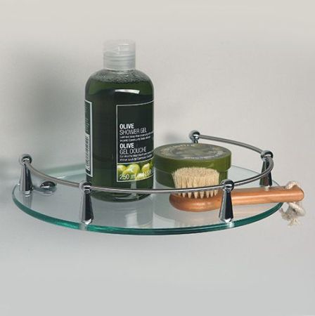 Стеклянная полка WasserKRAFT K-566 Хром, артикул K-566