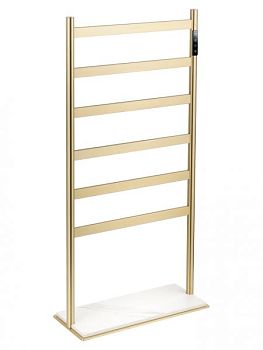 Полотенцесушитель электрический напольный WONZON & WOGHAND ESSEN, Брашированное золото (WW-A406-BG)