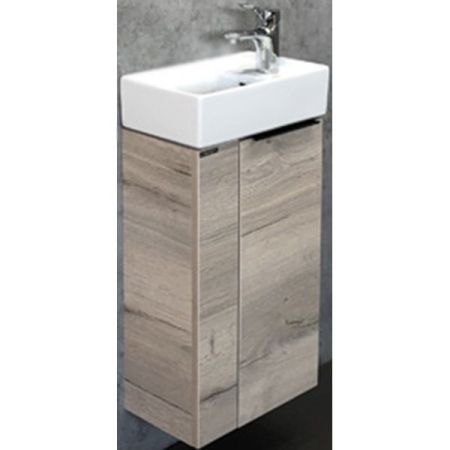 Тумба с раковиной Comforty Асти 40 00-00000831 подвесная Дуб дымчатый, артикул 00-00000831