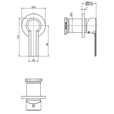 Fima Carlo Frattini Mast Смеситель для душа, встраиваемый, цвет: чёрный матовый