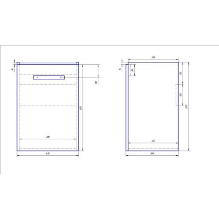Тумба с раковиной подвесная/напольная Dreja Almi 50 см, белый, артикул 99-1502-com