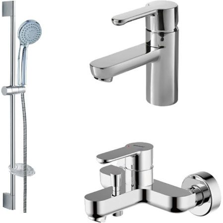 Комплект смесителей Bravat Stream F00310C 3 в 1 Хром Комплект смесителей Bravat Stream F00310C 3 в 1 Хром