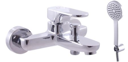 Смеситель для ванной с душем и стабильным держателем