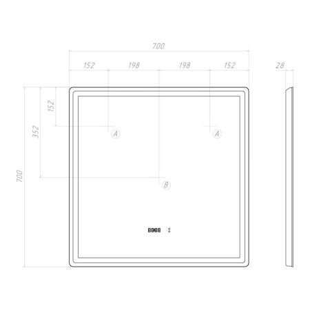 Зеркало VIGO Geometry Luxe 700 (209), артикул 209