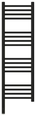 Полотенцесушитель, Сунержа, Богема 3.0, электрический, ширина, мм-332, глубина, мм-75, высота, мм-1124, межосевое расстояние-300, подключение-нижнее слева, электрокомплект-МЭМ, мощность, Вт-300, материал-нержавеющая сталь, цвет-чёрный матовый, артикул 31-5804-1030