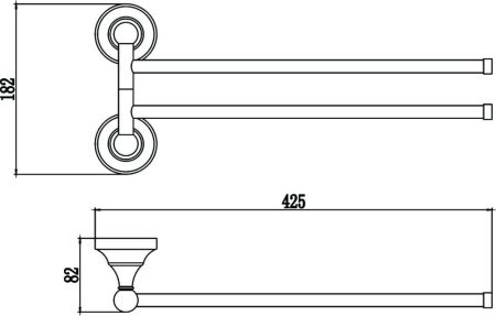 Полотенцедержатель Savol S-06802B, золото, артикул S-06802B
