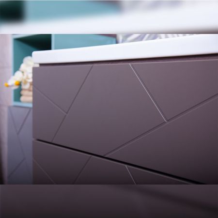 Тумба с раковиной и нишей Бриклаер КРИСТАЛЛ 80, графит/муссон, артикул КРИСТАЛЛ 80