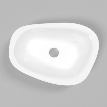 Умывальник WHITECROSS Moonstone C 50x35 (белый глянец) иск. камень, артикул 0729.050035.100