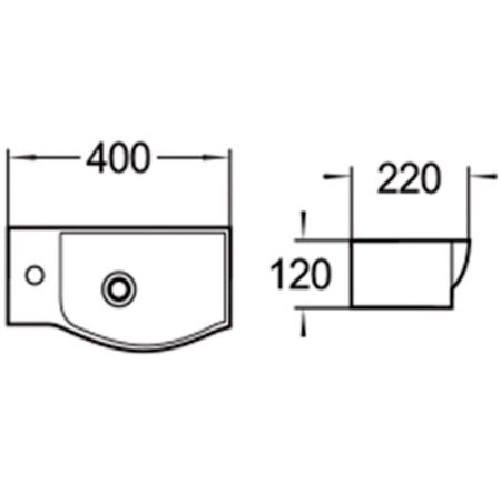 Раковина SantiLine SL-2013RMB 40 Черная матовая, артикул SL-2013RMB
