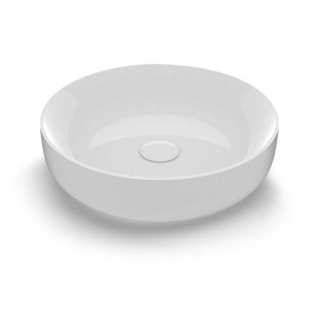 Olympia Metamorfosi, накладная круглая раковина 45xh14 см, с донным клапаном, цвет белый глянцевый, артикул MET4245001