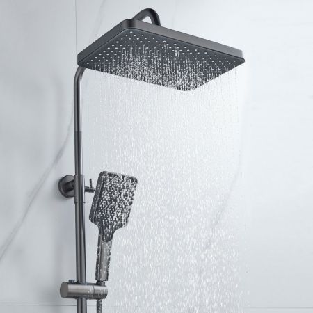 Душевая система Raffine F3699T, оружейная сталь