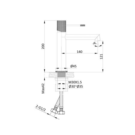 Смеситель для раковины Desire VBF-1D1CH однорычажный, хром, артикул VBF-1D1CH