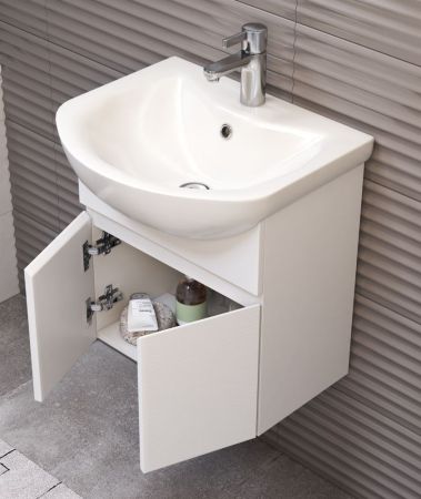 Тумба под раковину подвесная VIGO Wing tp.WIN.BAL.50.2D белый, 50 см, артикул tp.WIN.BAL.50.2D белый