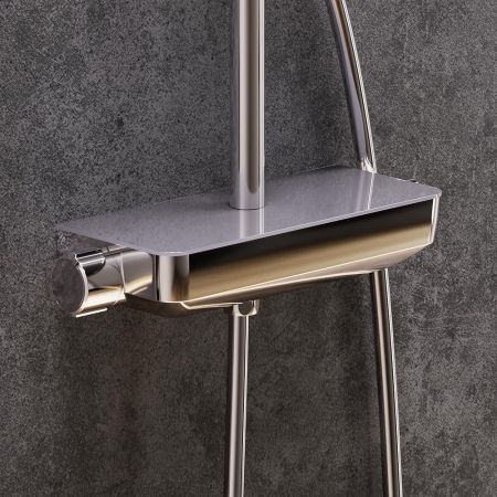 936780000 Scandinavian Pure душевая система с душевым смесителем-полкой, хром, артикул 936780000