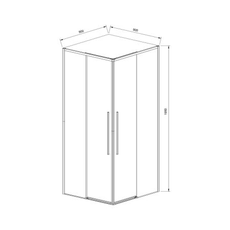 Душевые уголки Vincea Душевой уголок Slim-N VSS-4SN900CL, 900*900, хром, стекло прозрачное,, артикул VSS-4SN900CL