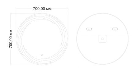 Зеркало с подсветкой ART&MAX ROMANTIC AM-Rom-700-700-DS-F, артикул AM-Rom-700-700-DS-F