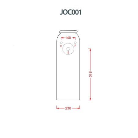 Artceram JOLIE Пьедестал для раковины Ø 50 см, (для монтажа требуется ACA073), цвет basalt, артикул JOC001 98 00