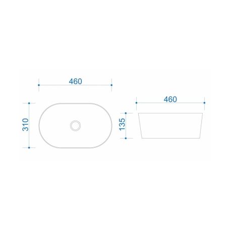 Раковина чаша Maretti VA13NS71-844, белая, артикул VA13NS71-844