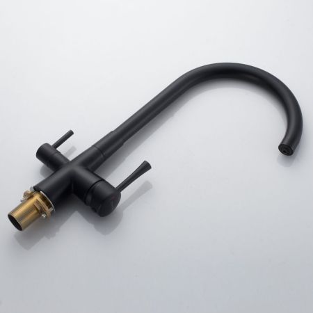 Смеситель для кухни с подключением фильтра Shevanik S428H, черный, артикул S428H