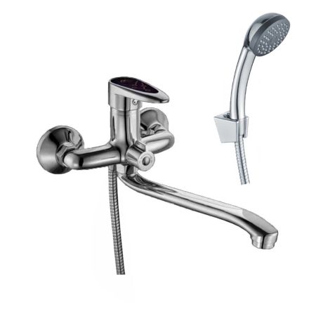 Смеситель для ванны FASHUN A2250BLACK, хром/черный