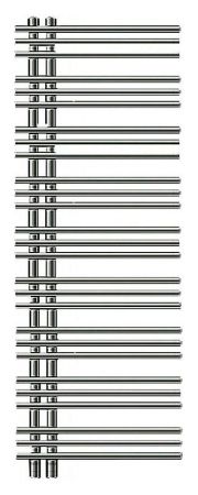 Водяной полотенцесушитель Zehnder Yucca asymmetric YA-130-050 Белый