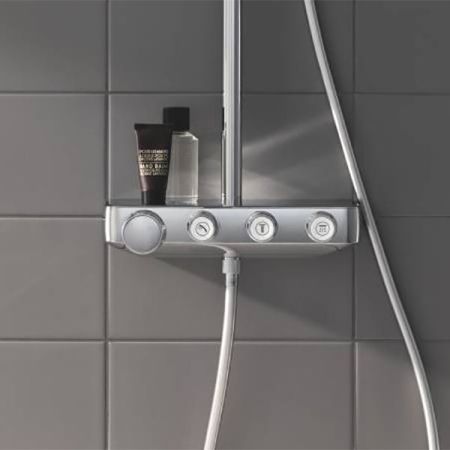 Душевая система GROHE EUPHORIA SMARTCONTROL 26508000 (хром, металл/пластик, 175-см, квадратная), шт, артикул 26508000
