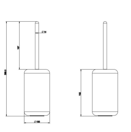 Gessi Goccia Ершик для унитаза напольный, цвет: белый, артикул 38043#079