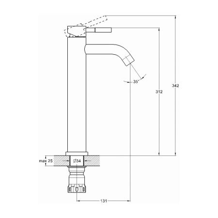 Смеситель для раковины G.Lauf ZAP1-C090, сатин