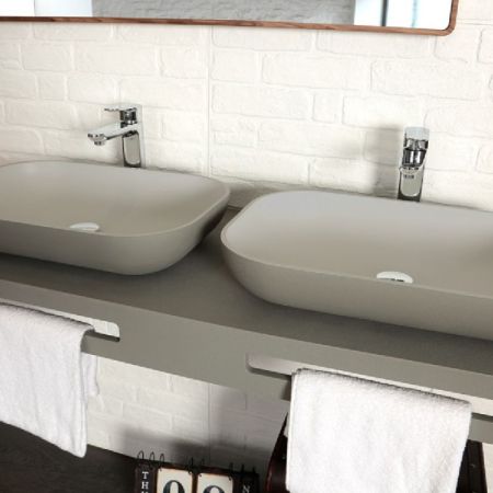 Раковина Acquabella On-Top 58 LAVABO_ON-TOP_RECTANGLE_SLATE Белая