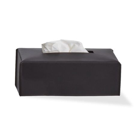 Салфетница, Decor Walther, Nappa KB, ширина, мм-240, глубина, мм-125, высота, мм-90, материал-натуральная кожа, цвет-черно-коричневый, артикул 0938090