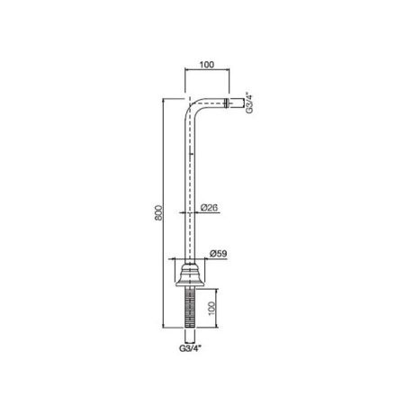 FIMA|Carlo Frattini Wellness Комплект труб для монтажа смесителя на пол, цвет хром, артикул F2251CR