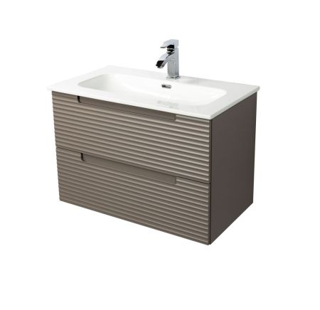 Комплект мебели Visobath Kyoto, 800 мм, цвет кварцевый матовый лак (Quarzo), артикул 76350/Quarzo