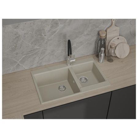 Кухонная мойка GranFest LEVEL 780K, топаз, артикул LV-780K топаз