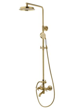 Душевая система WONZON & WOGHAND RETRO, Брашированное золото (WW-88739020-BG), артикул WW-88739020-BG