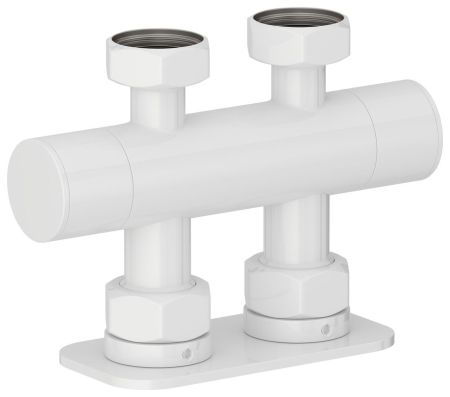 Вентиль 2х3/4" прямой скрытый-скрытый EU50 (Белый (RAL-9003)), артикул 12-1419-3434