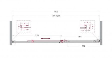 SOFT_CLOSE-2-BF-1-180-C-GM Душевая дверь, артикул SOFT_CLOSE-2-BF-1-180-C-GM