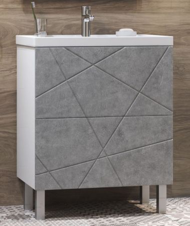 Тумба с раковиной напольная VIGO Geometry tn.GEO.FOS.70.2Y бетон, 70 см, артикул tn.GEO.FOS.70.2Y бетон-com