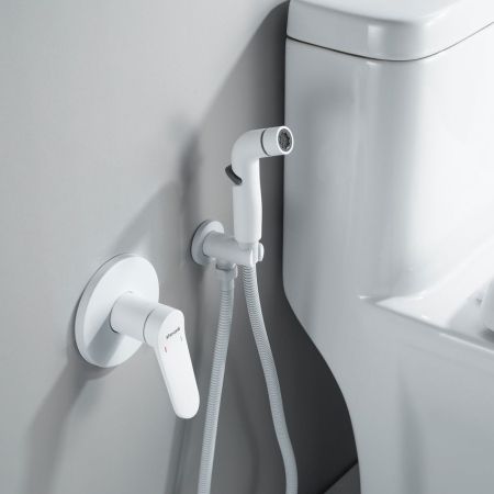 Гигиенический душ со смесителем Shevanik S4305C, белый