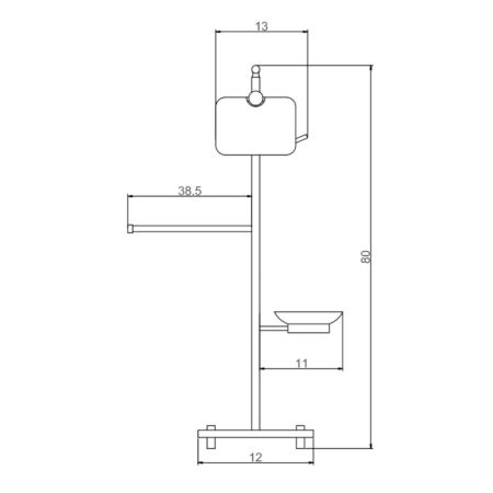 Напольная стойка Savol S-00A04, хром, артикул S-00A04