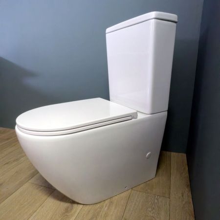 Унитаз напольный Maretti Elena безободковый с микролифтом, EA10NBM93-844, белый, артикул EA10NBM93-844