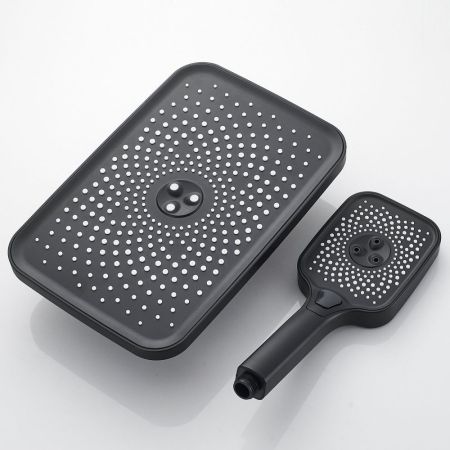 Душевая система Shevanik S9636T, оружейная сталь