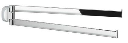 Gedy Stelvio, полотенцедержатель двойной поворотный, цвет хром, артикул ST23(13)