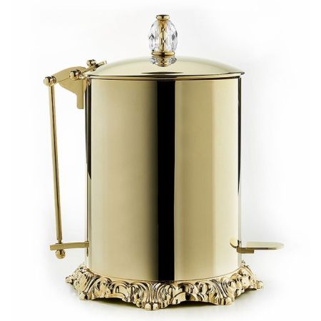 3SC Bally Ведро с крышкой, педалью, soft close, ручка Swarovski,цвет: золото 24к. opaco, артикул FSS65P/05GO
