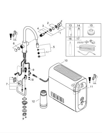 Стартовый комплект GROHE Blue Home, хром (31606000)