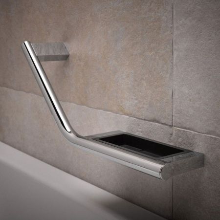 Поручень Keuco Plan 45 L 14909 012037 с мыльницей Хром, артикул 14909012037