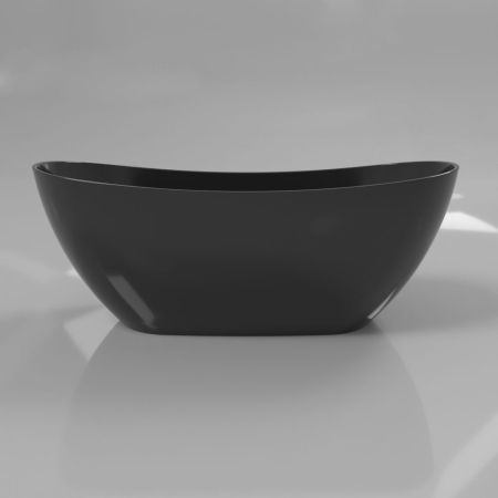 Ванна WHITECROSS Onyx C 160x75 (черный глянец) иск. камень, артикул 0206.160075.101