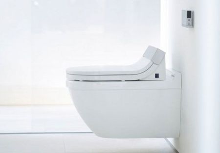 Унитаз, Duravit, Starck 3, традиционный (с закрытым смывным краем), тип установки-подвесной, ширина, мм-370, глубина, мм-620, высота, мм-380, форма чаши-овальная, выпуск-горизонтальный, без декора, материал-керамика, сиденье с функцией биде-необходимо зак