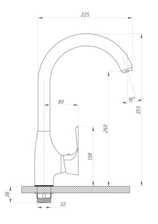 Смеситель для кухни ПСМ-ПРОФСАН PSM-100-3 ЭЛИТ тип См-МОЦБА, артикул PSM-100-3